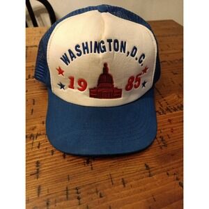 Vintage 1986 WASHINGTON D.C. Trucker Hat Baseball Mesh Snap Back #14